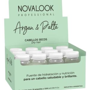 Ampolla argan y palta 12u x10ml. cabellos secos NOVALOOK