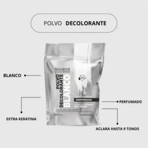 Polvo decolorante bco extra keratina 50 gr novalook