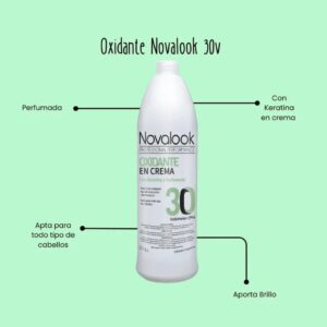 oxidante 30 volumenes con keratina y perfumada x 90 ml novalook