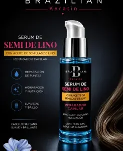 Serum Semi De Lino 30ml Brazilian Keratin